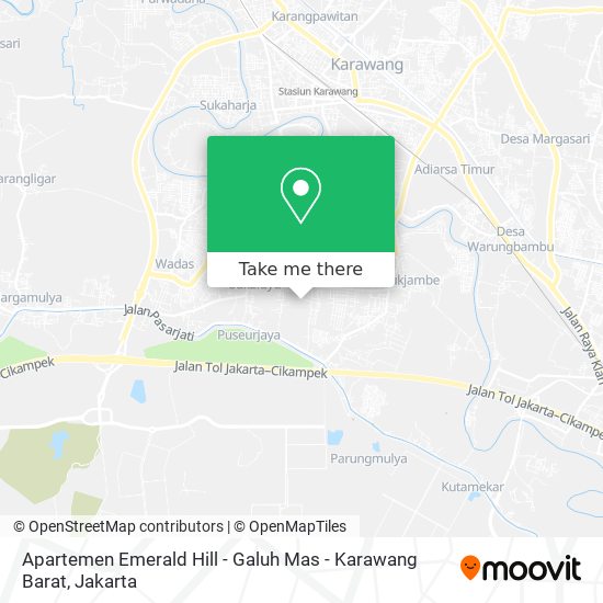 Apartemen Emerald Hill - Galuh Mas - Karawang Barat map