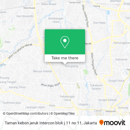 Taman kebon jeruk Intercon blok j 11 no 11 map