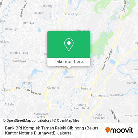 Bank BRI Komplek Taman Rejeki Cibinong (Bekas Kantor Notaris Djurnawati) map