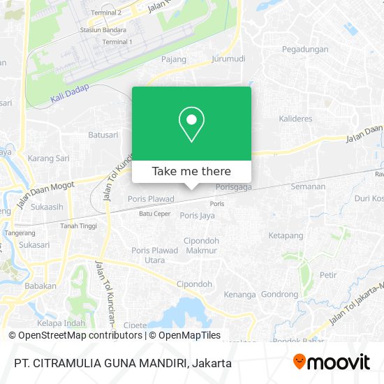 PT. CITRAMULIA GUNA MANDIRI map