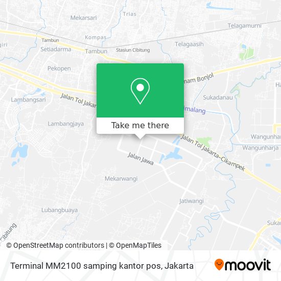 Terminal MM2100 samping kantor pos map