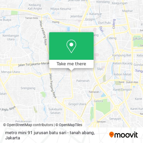 metro mini 91 jurusan batu sari - tanah abang map