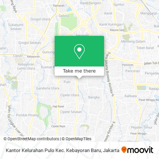 Kantor Kelurahan Pulo Kec. Kebayoran Baru map