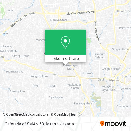 Cafeteria of SMAN 63 Jakarta map