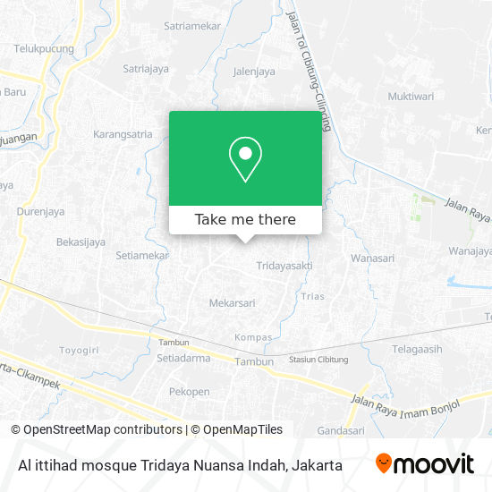 Al ittihad mosque Tridaya Nuansa Indah map