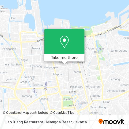 Hao Xiang Restaurant - Mangga Besar map