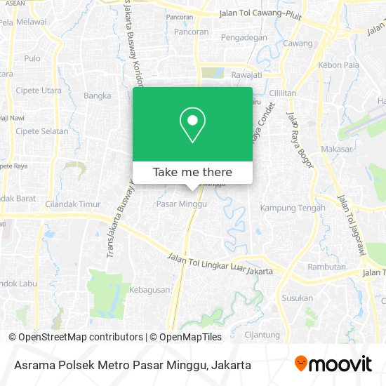 Asrama Polsek Metro Pasar Minggu map