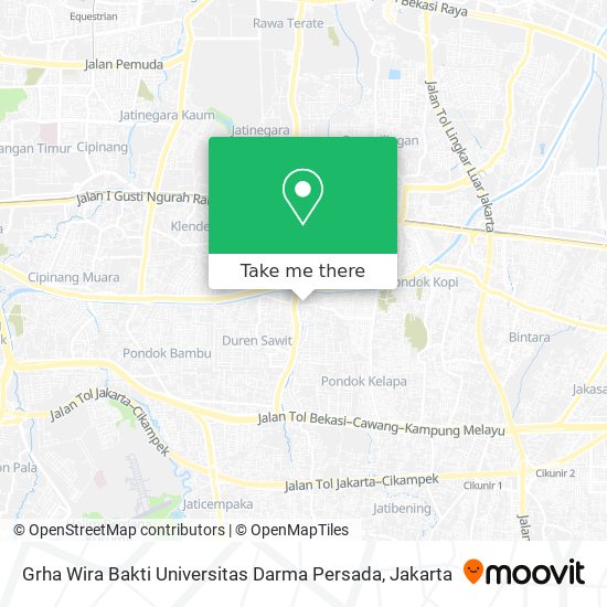 Grha Wira Bakti Universitas Darma Persada map