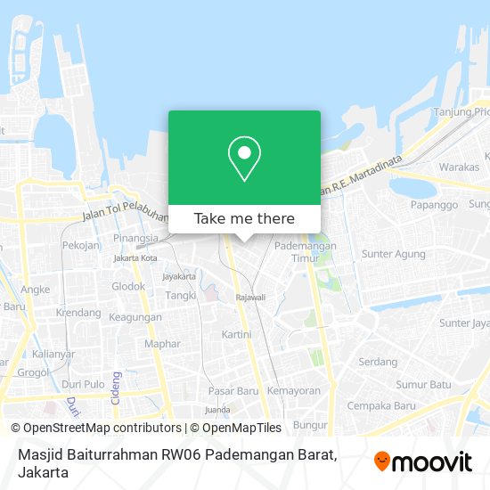 Masjid Baiturrahman RW06 Pademangan Barat map
