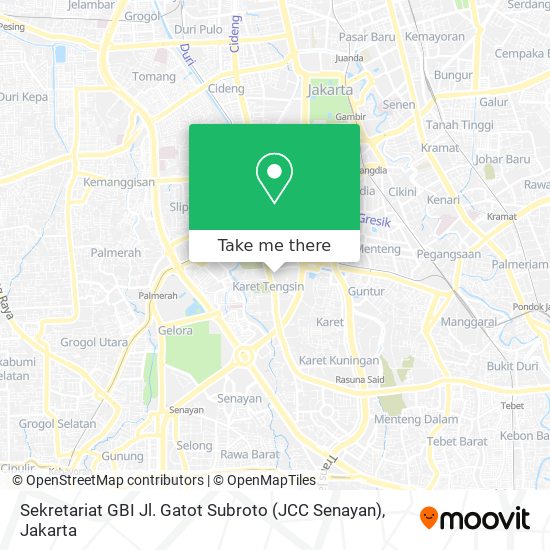 Sekretariat GBI Jl. Gatot Subroto (JCC Senayan) map