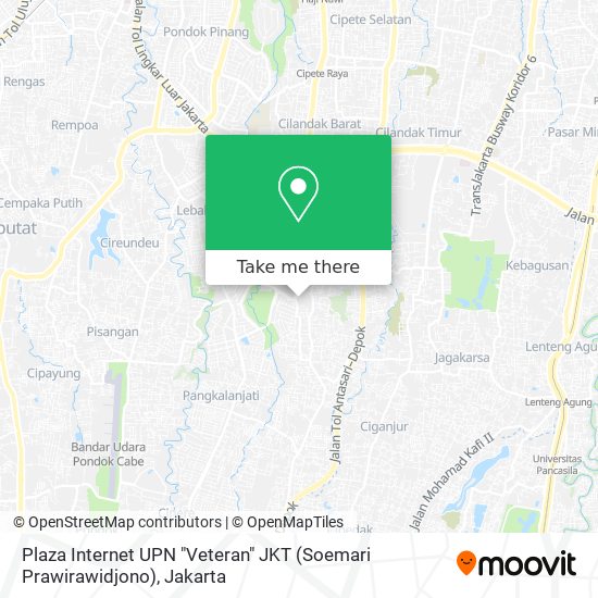 Plaza Internet  UPN "Veteran" JKT (Soemari Prawirawidjono) map