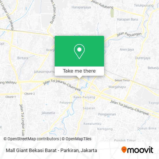 Mall Giant Bekasi Barat - Parkiran map