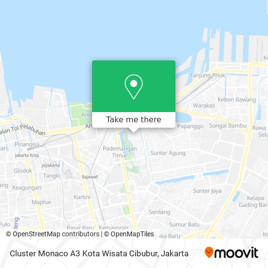 Cluster Monaco A3 Kota Wisata Cibubur map