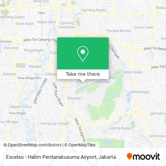 Excelso - Halim Perdanakusuma Airport map