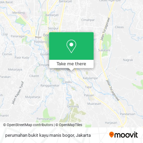 perumahan bukit kayu manis bogor map