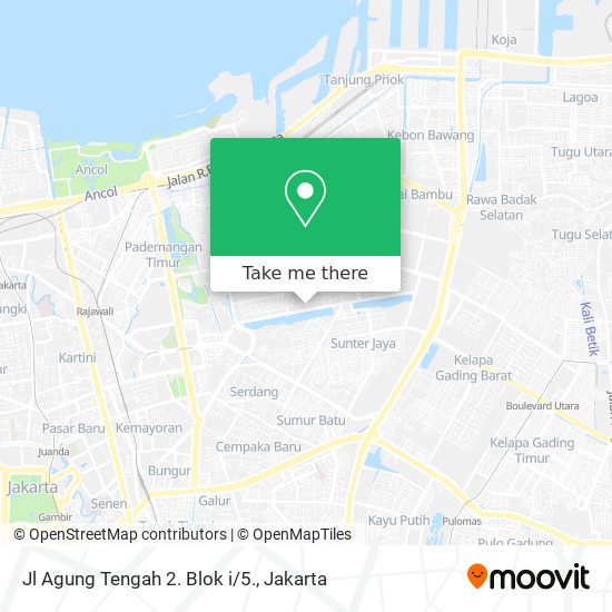 Jl Agung Tengah 2. Blok i/5. map