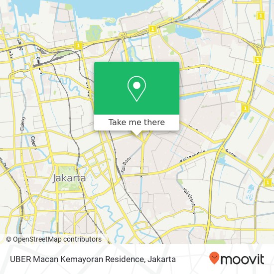 UBER Macan Kemayoran Residence map