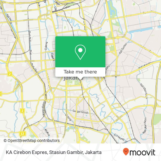 KA Cirebon Expres, Stasiun Gambir map