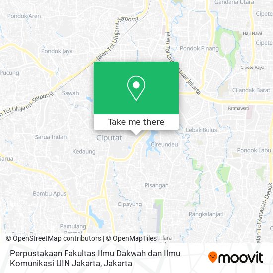 Perpustakaan Fakultas Ilmu Dakwah dan Ilmu Komunikasi UIN Jakarta map