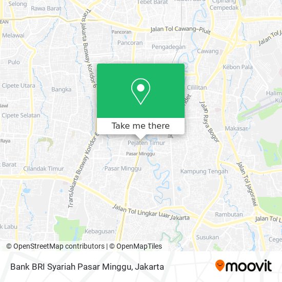 Bank BRI Syariah Pasar Minggu map