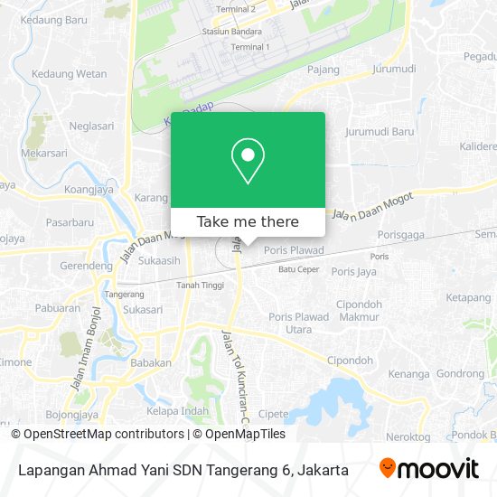 Lapangan Ahmad Yani SDN Tangerang 6 map