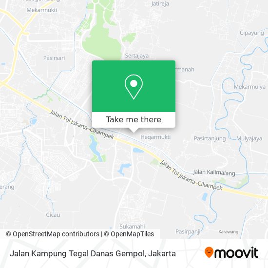 Jalan Kampung Tegal Danas Gempol map