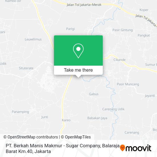 PT. Berkah Manis Makmur - Sugar Company, Balaraja Barat Km.40 map