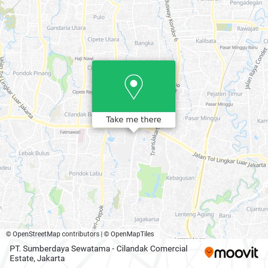 PT. Sumberdaya Sewatama - Cilandak Comercial Estate map