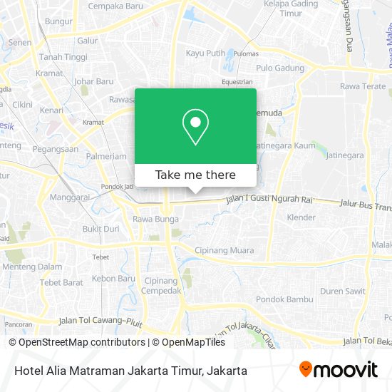 Hotel Alia Matraman Jakarta Timur map