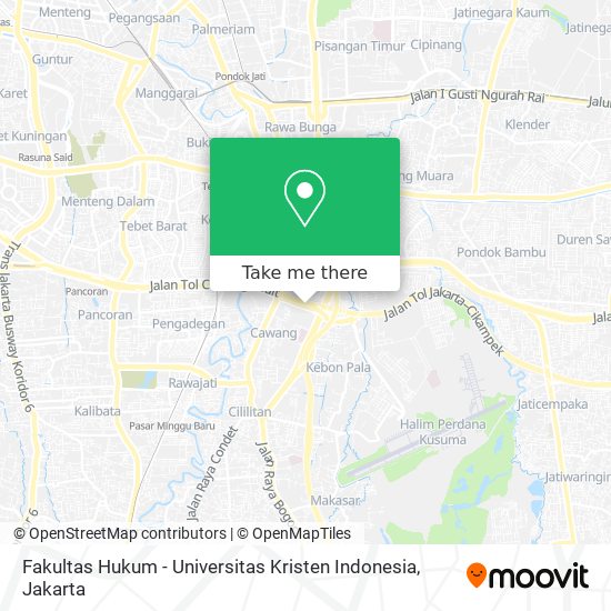 Fakultas Hukum - Universitas Kristen Indonesia map