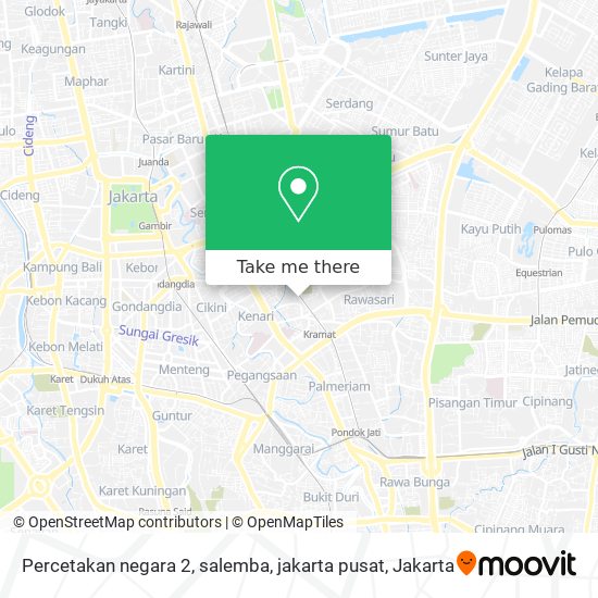 Percetakan negara 2, salemba, jakarta pusat map