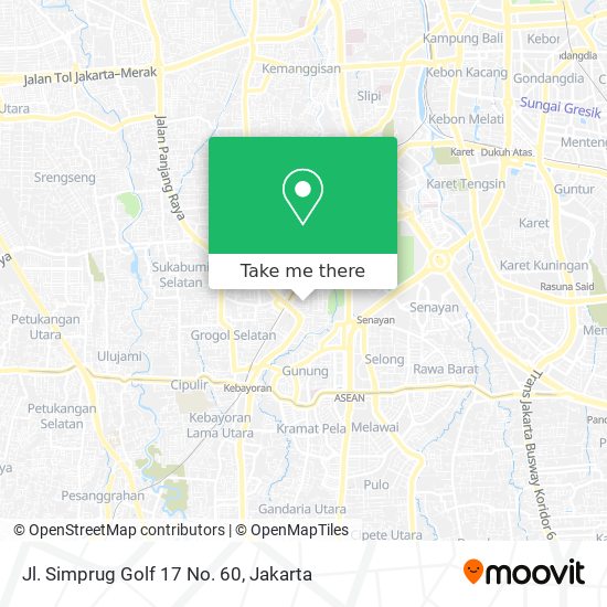Jl. Simprug Golf 17 No. 60 map