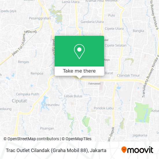 Trac Outlet Cilandak (Graha Mobil 88) map