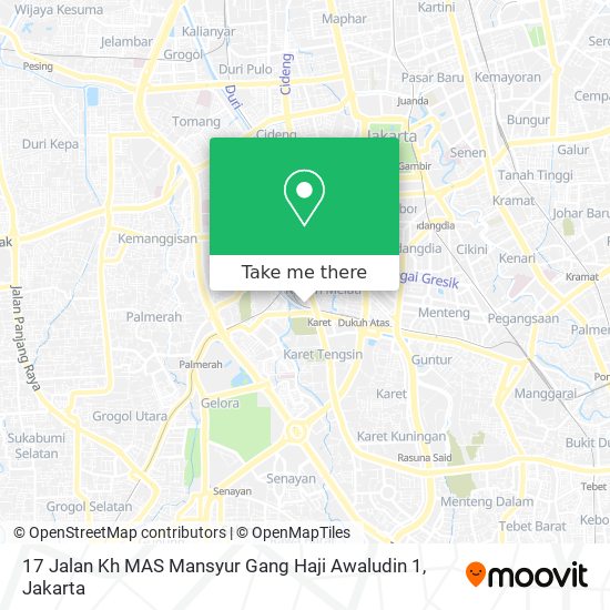 17 Jalan Kh MAS Mansyur Gang Haji Awaludin 1 map