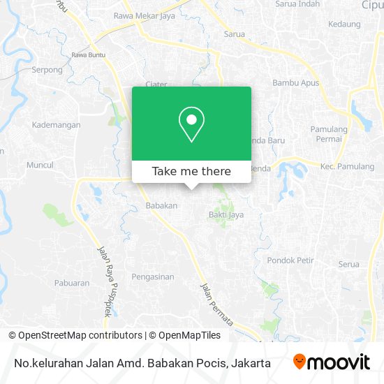 No.kelurahan Jalan Amd. Babakan Pocis map