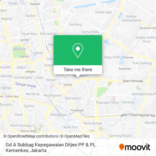 Gd A Subbag Kepegawaian Ditjen PP & PL Kemenkes map