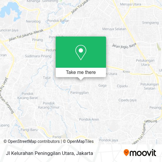 Jl Kelurahan Peninggilan Utara map