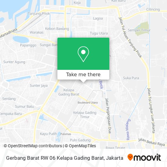 Gerbang Barat RW 06 Kelapa Gading Barat map