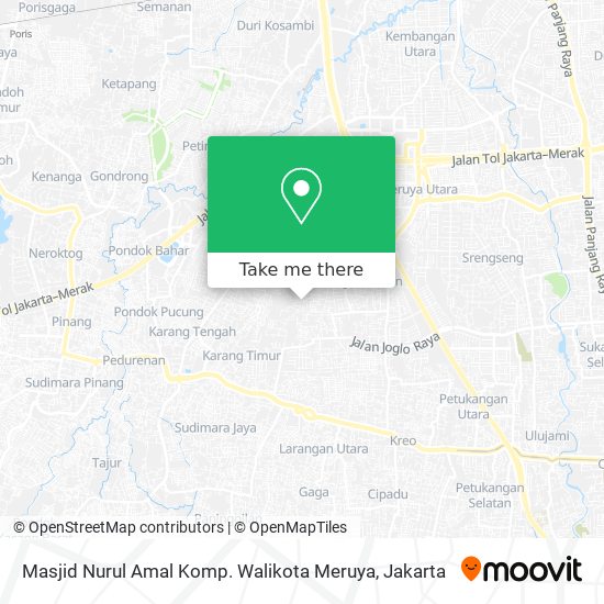 Masjid Nurul Amal Komp. Walikota Meruya map