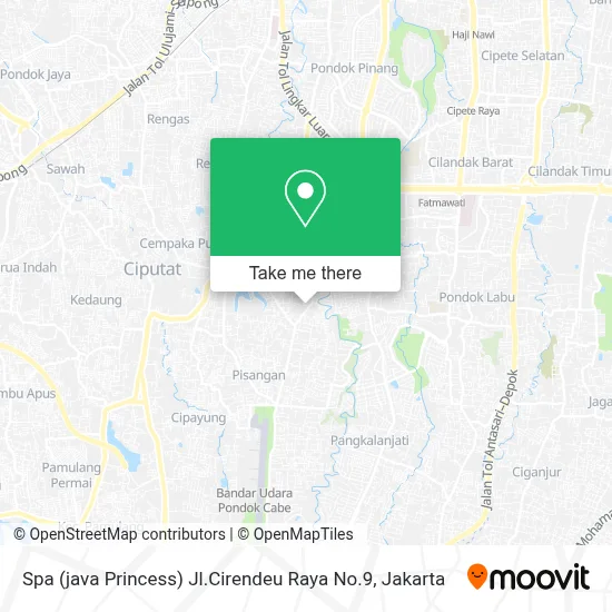 Spa (java Princess) Jl.Cirendeu Raya No.9 map