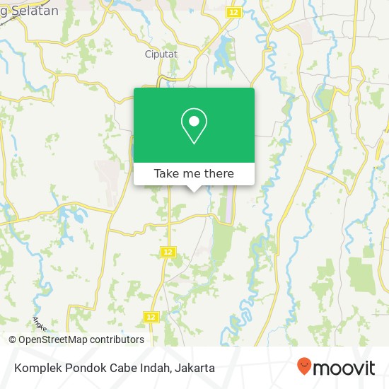 Komplek Pondok Cabe Indah map