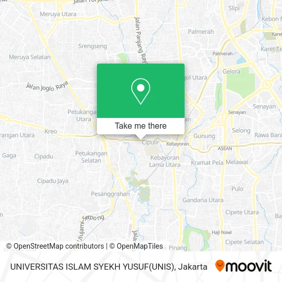 UNIVERSITAS ISLAM SYEKH YUSUF(UNIS) map