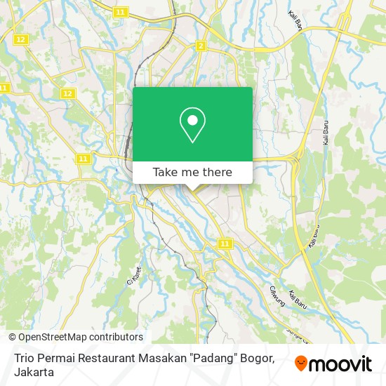 Trio Permai Restaurant Masakan "Padang" Bogor map