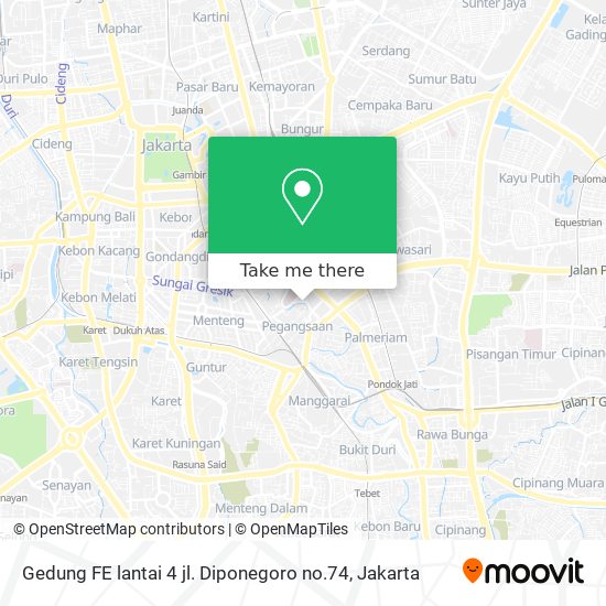 Gedung FE lantai 4 jl. Diponegoro no.74 map