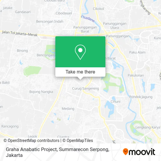 Graha Anabatic Project, Summarecon Serpong map