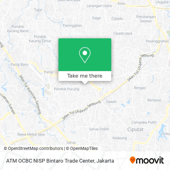 ATM OCBC NISP Bintaro Trade Center map