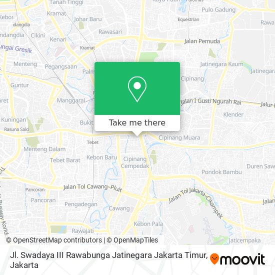 Jl. Swadaya III Rawabunga Jatinegara Jakarta Timur map