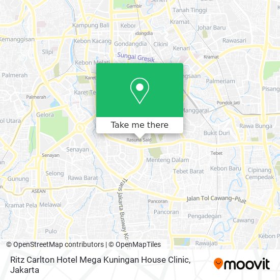 Ritz Carlton Hotel Mega Kuningan House Clinic map