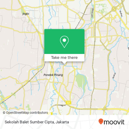 Sekolah Balet Sumber Cipta map