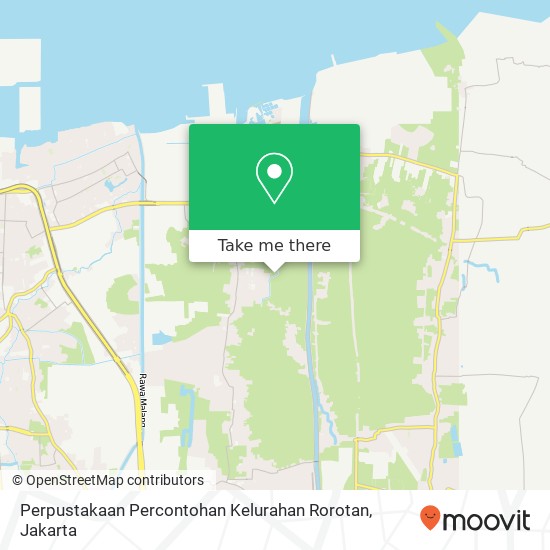 Perpustakaan Percontohan Kelurahan Rorotan map